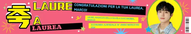 Banner di una rivista pop per adolescenti