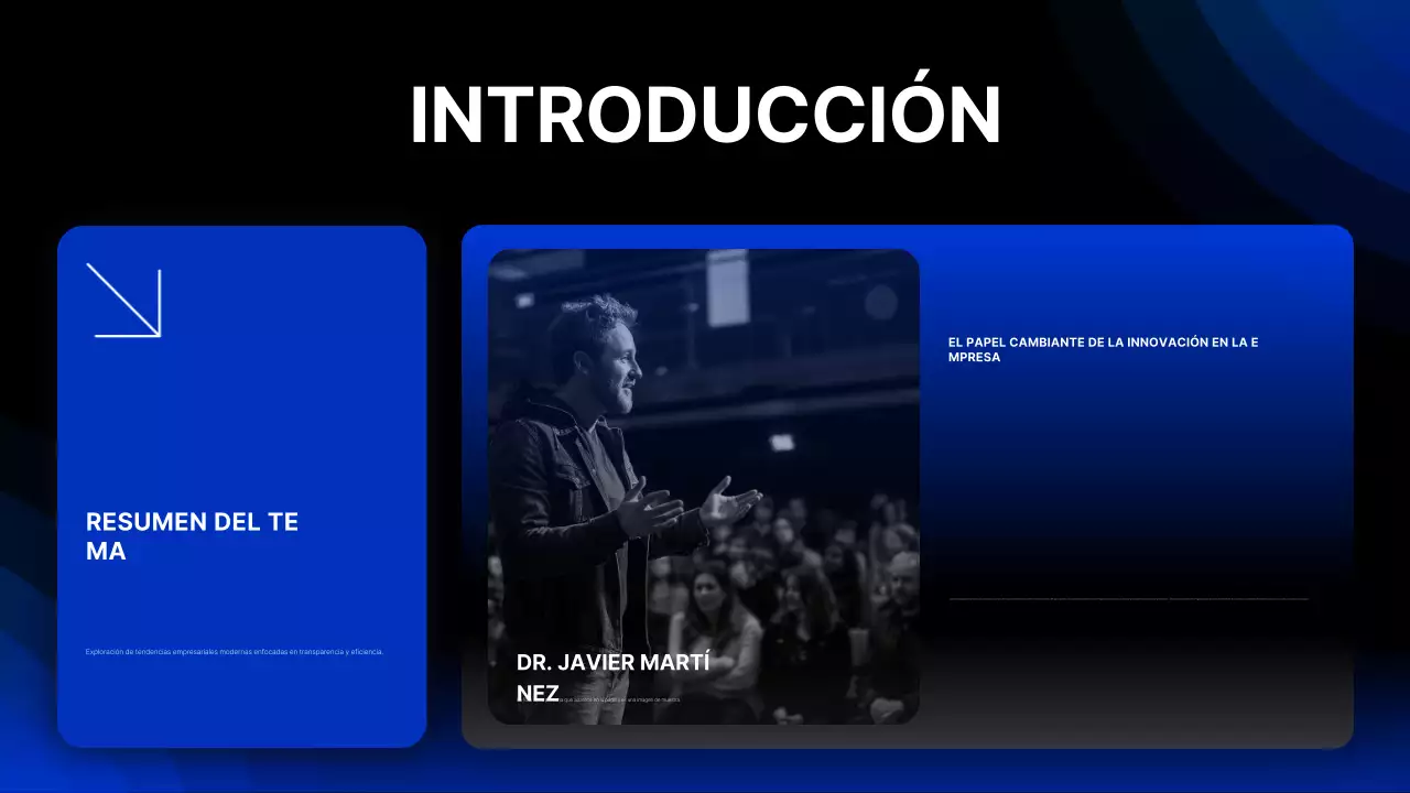anuncio del evento blue modern technology