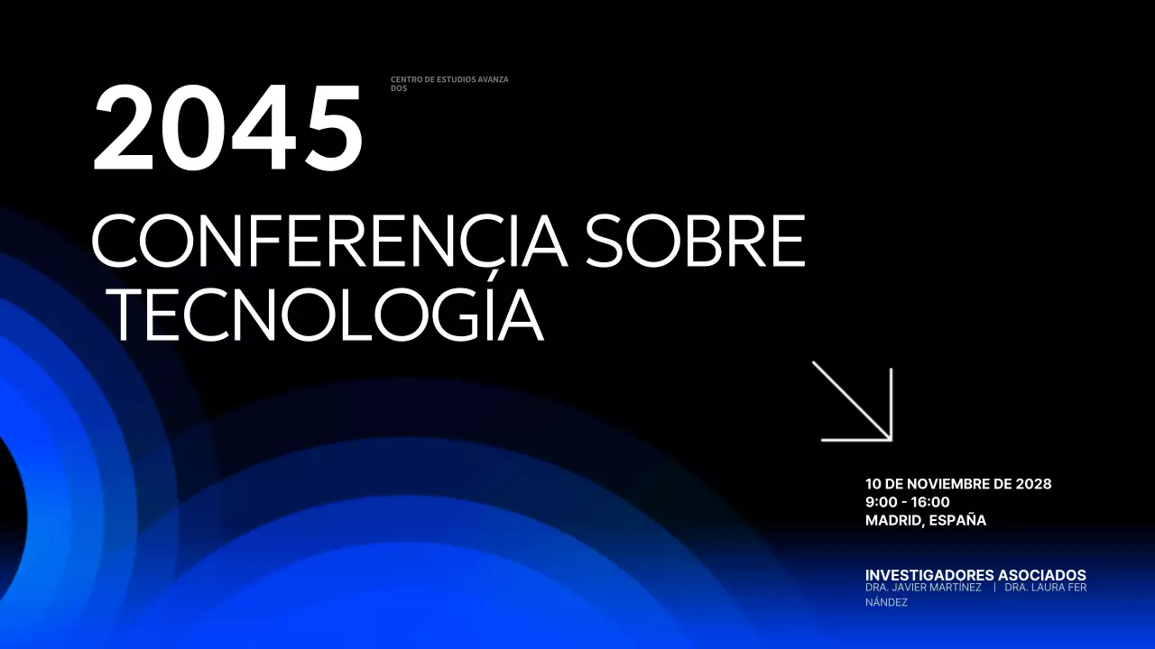 anuncio del evento blue modern technology