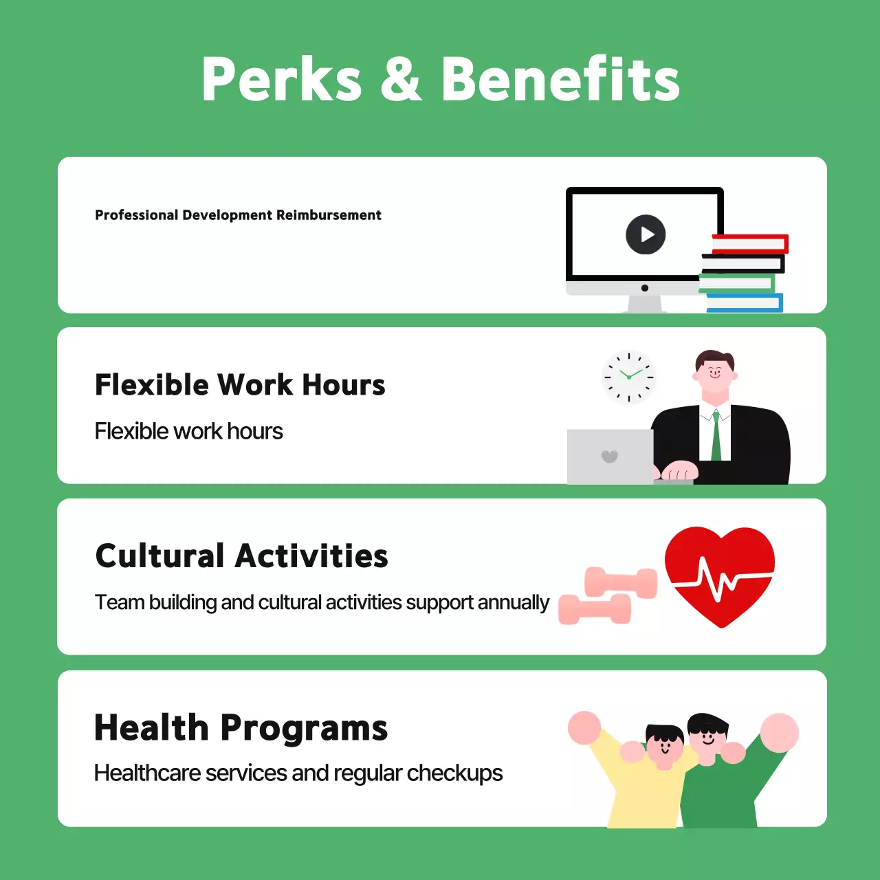Green Simple Recruitment Announcement Instagram Carousel