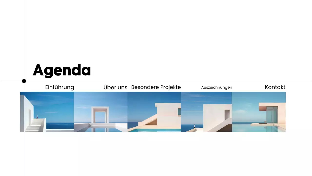 Präsentation des grauen Architekturportfolios