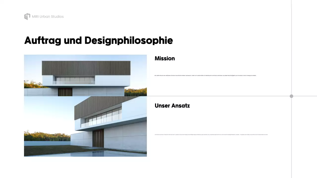 Präsentation des grauen Architekturportfolios