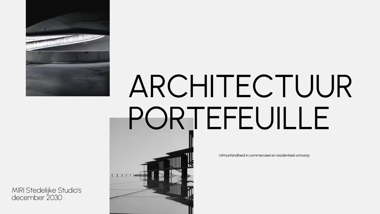 portfolio grijze moderne architectuur