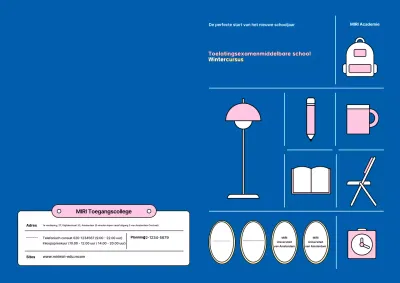 Promoot je moderne school met leuke pictogrammen