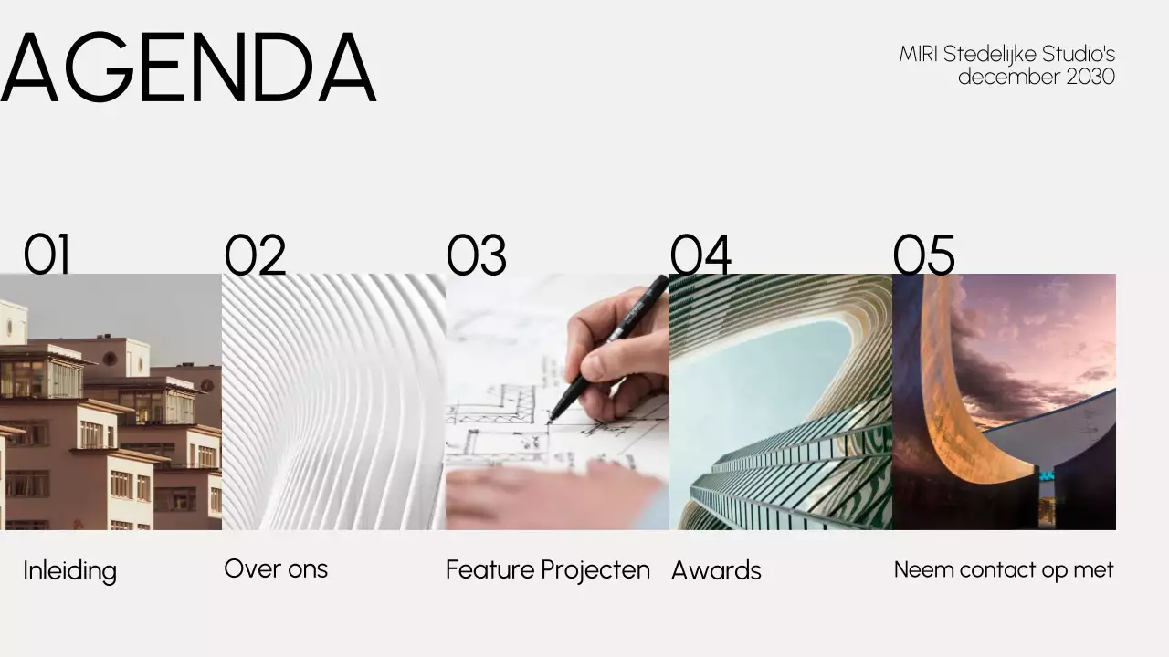 portfolio grijze moderne architectuur