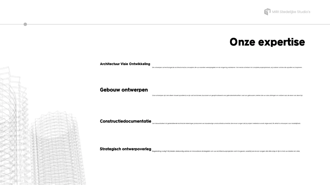 grijze architectuur portfolio presentatie