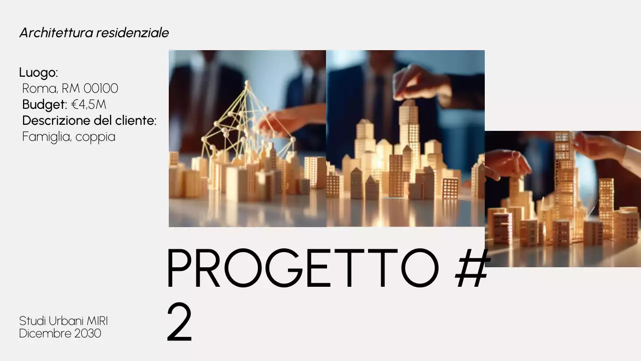 portfolio di architettura moderna grigia