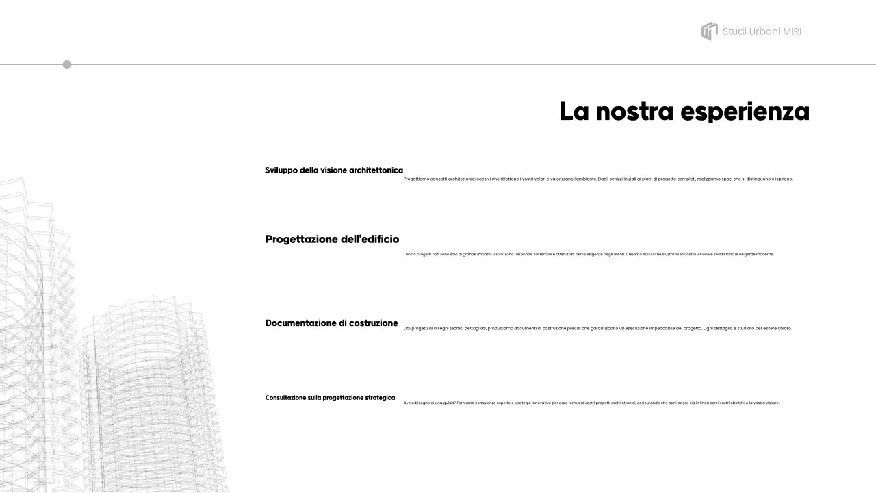 presentazione del portfolio di architettura grigia