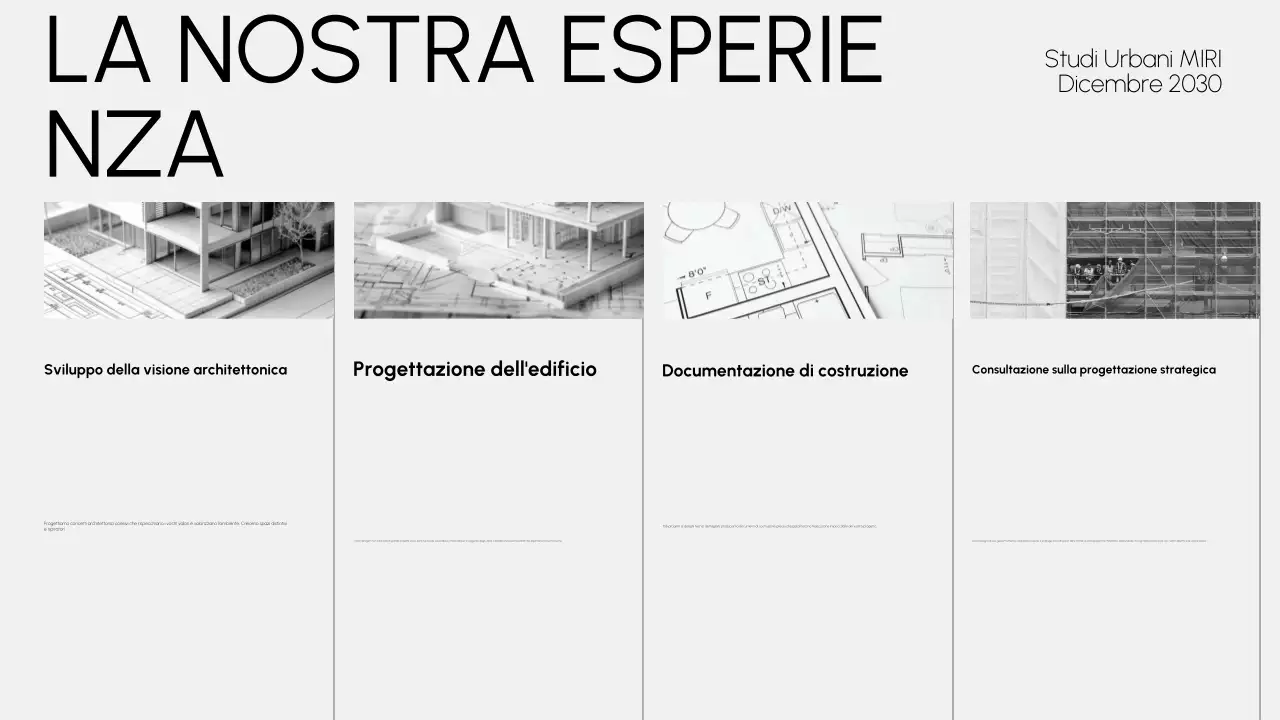 portfolio di architettura moderna grigia