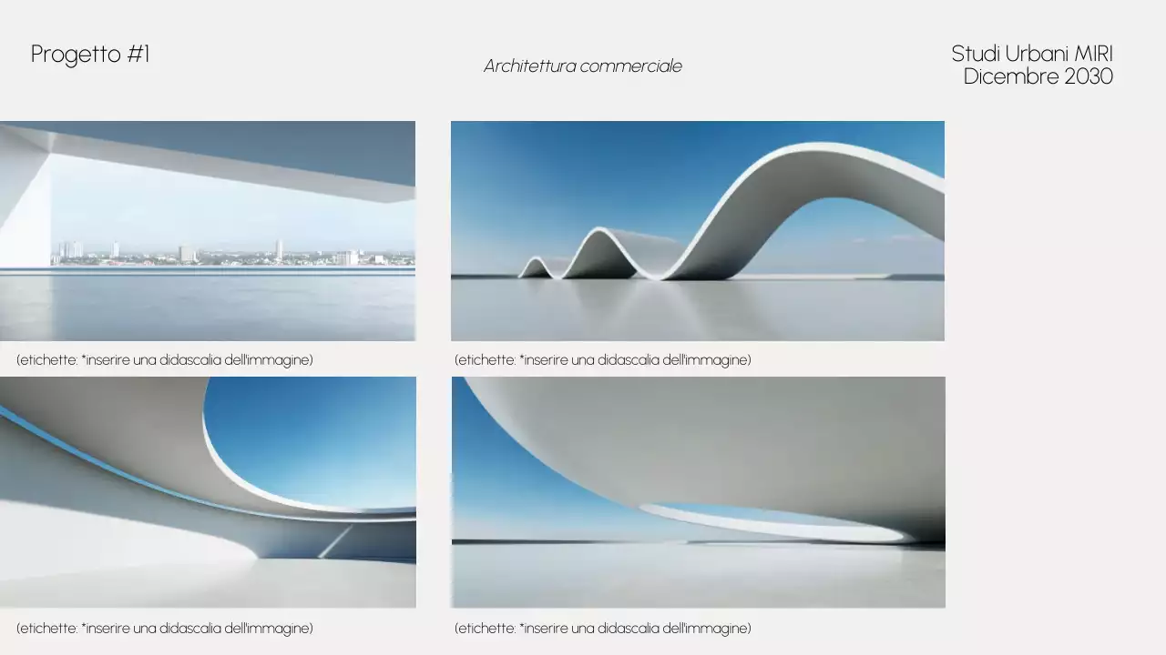 portfolio di architettura moderna grigia