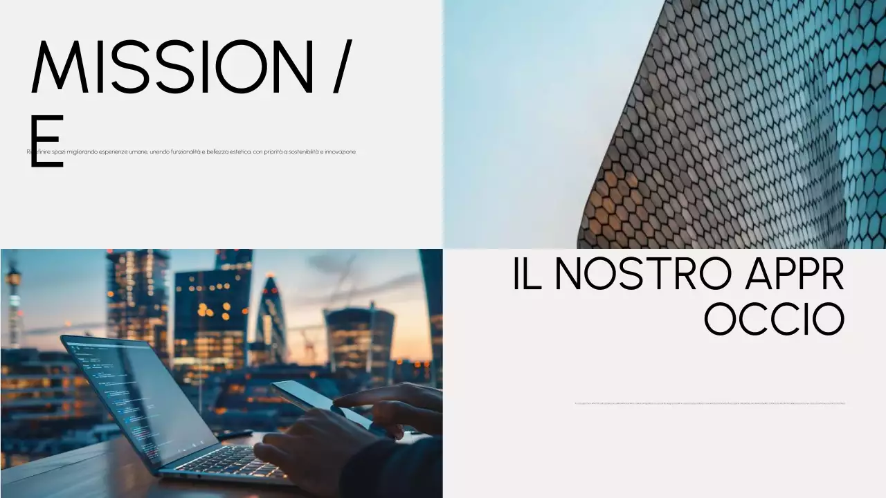 portfolio di architettura moderna grigia