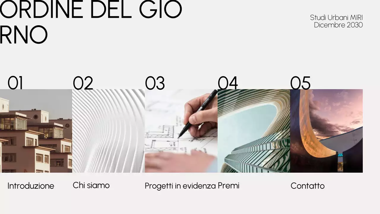 portfolio di architettura moderna grigia