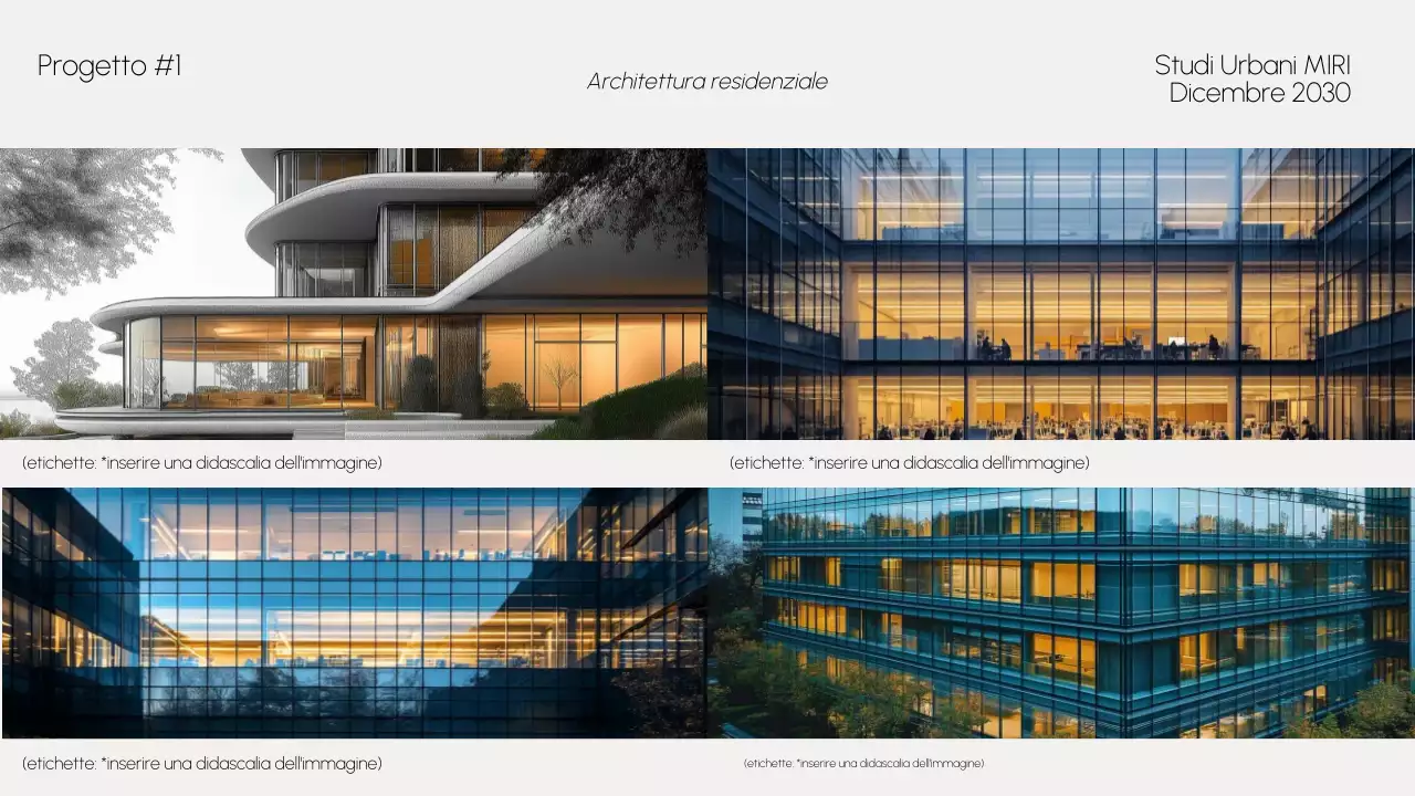 portfolio di architettura moderna grigia