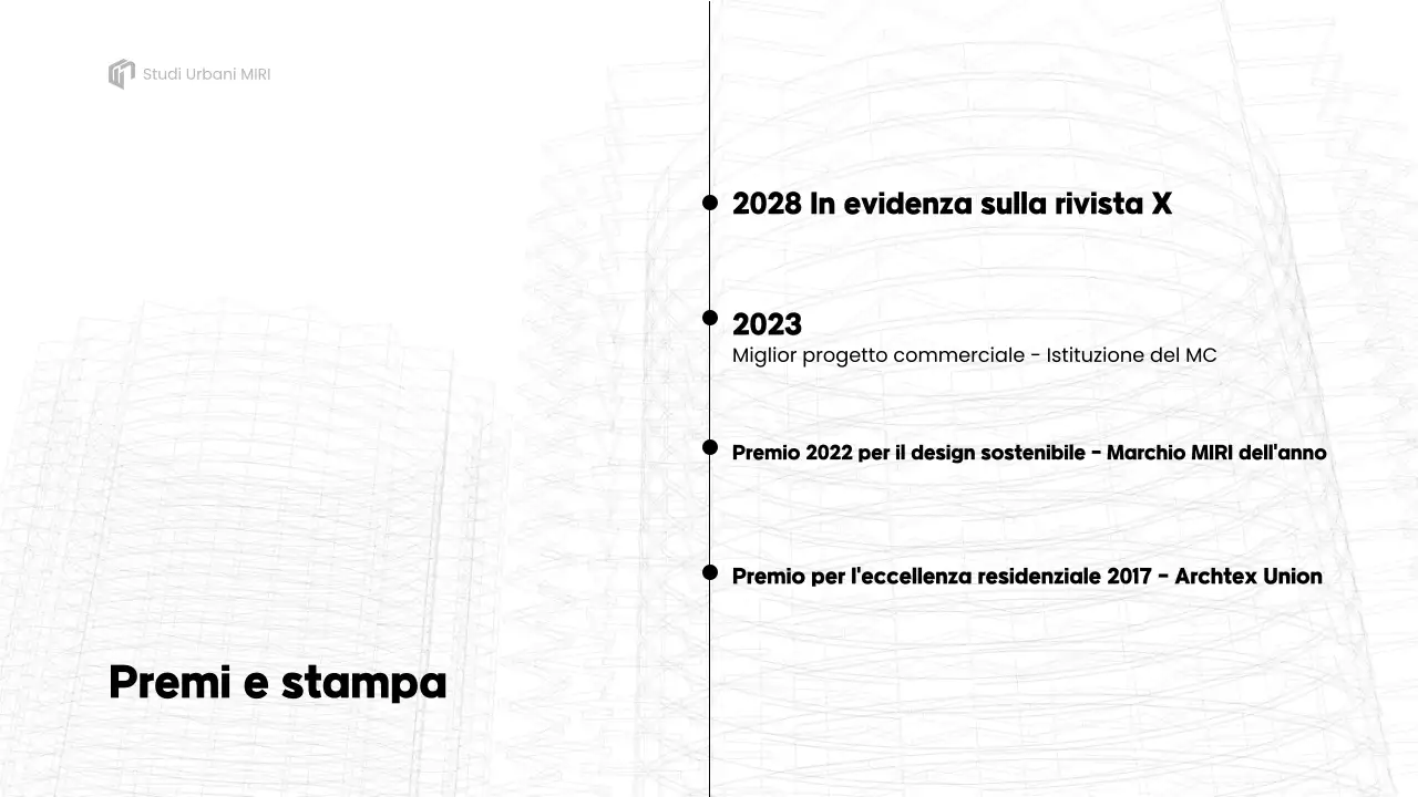 presentazione del portfolio di architettura grigia