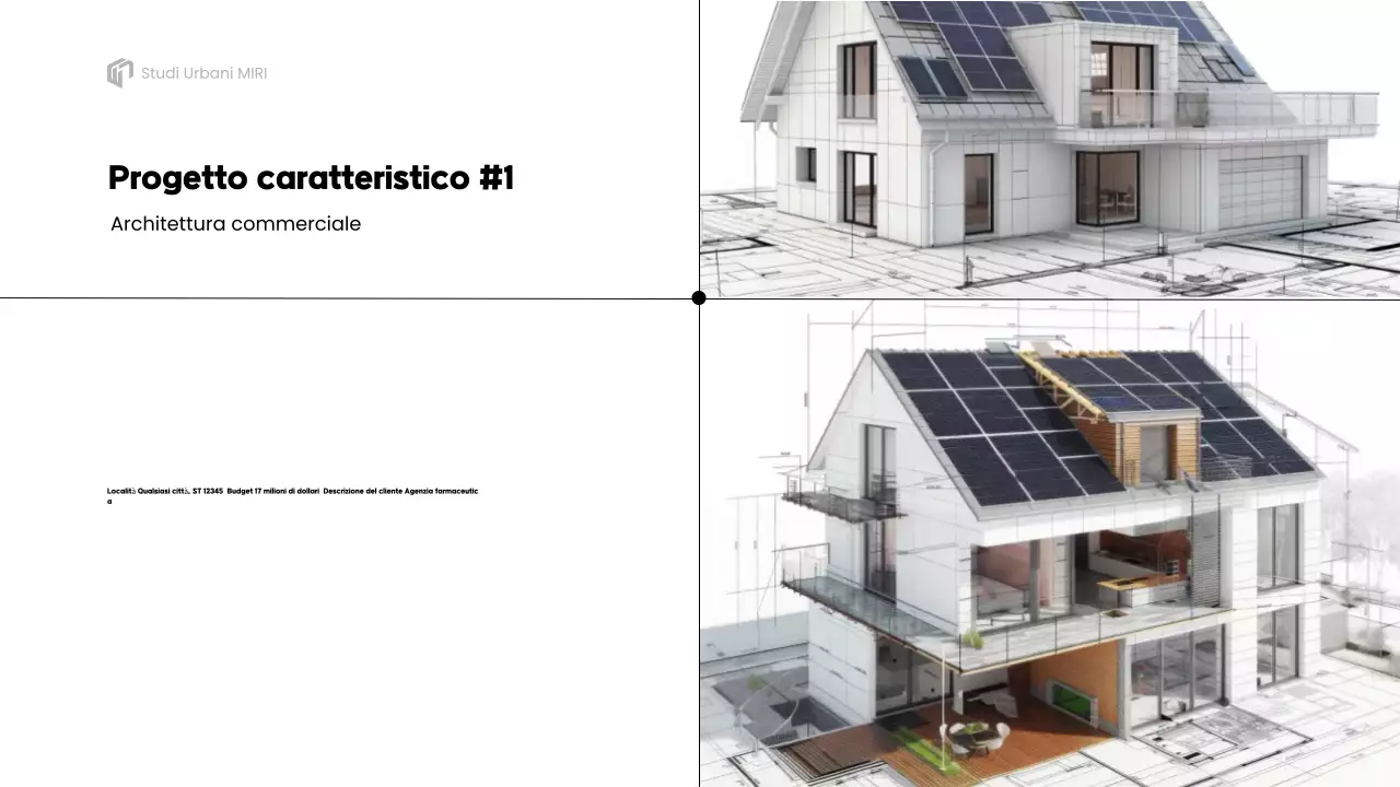 presentazione del portfolio di architettura grigia