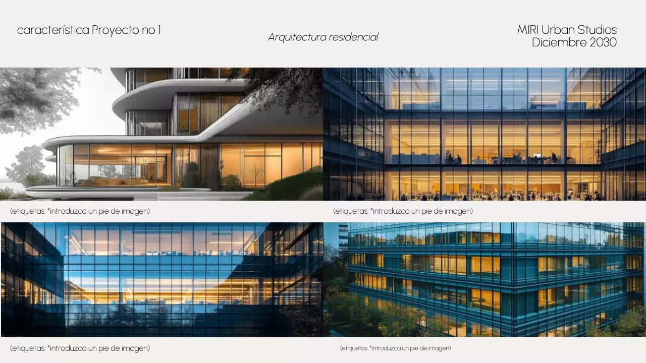 cartera gris de arquitectura moderna