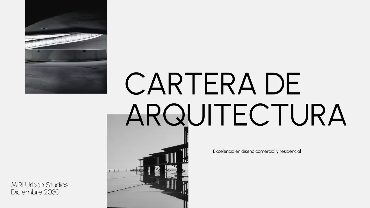 cartera gris de arquitectura moderna