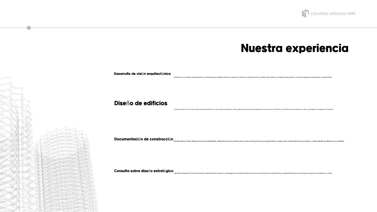 presentación de la cartera de arquitectura gris