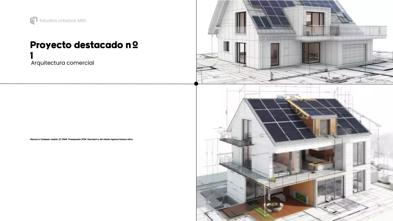 presentación de la cartera de arquitectura gris