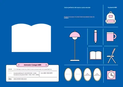 Promociona tu escuela moderna con bonitos iconos