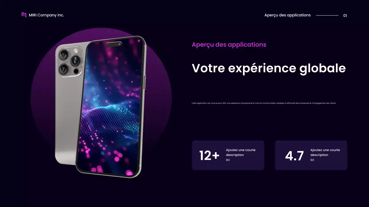 promotion multimédia mobile moderne de couleur pourpre
