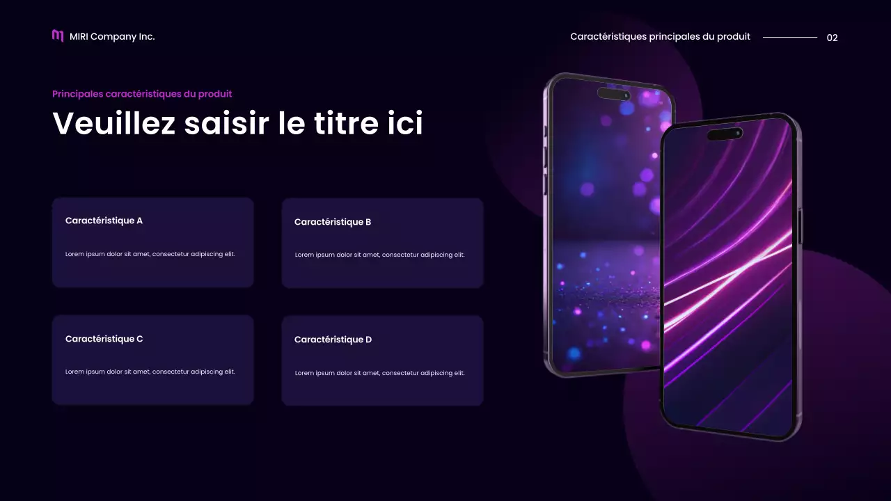 promotion multimédia mobile moderne de couleur pourpre