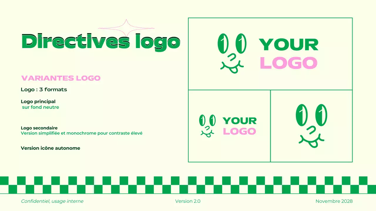 Lignes directrices de la marque Retro Green