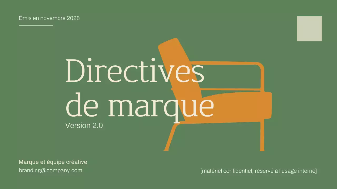 ligne directrice de la marque de mobilier minimaliste vert