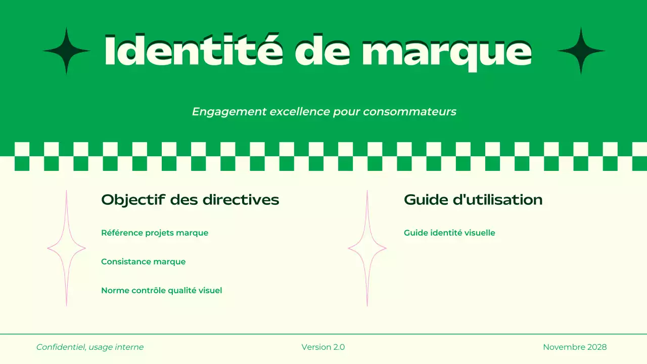 Lignes directrices de la marque Retro Green