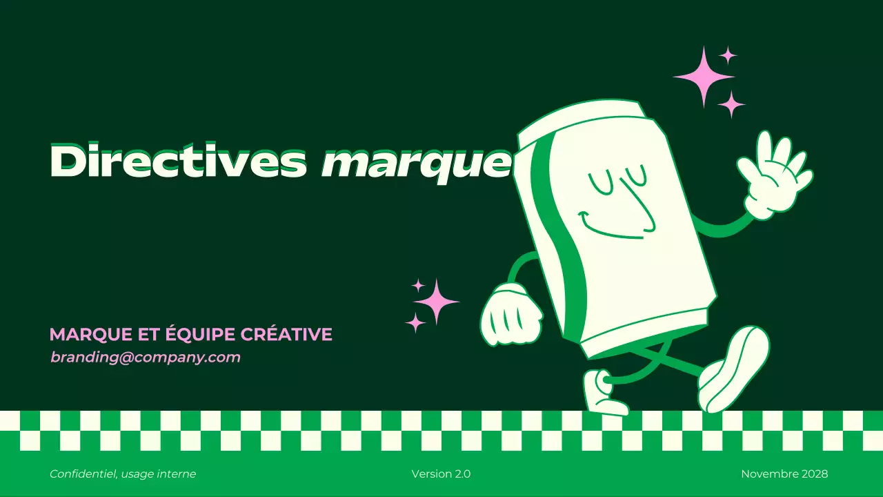Lignes directrices de la marque Retro Green