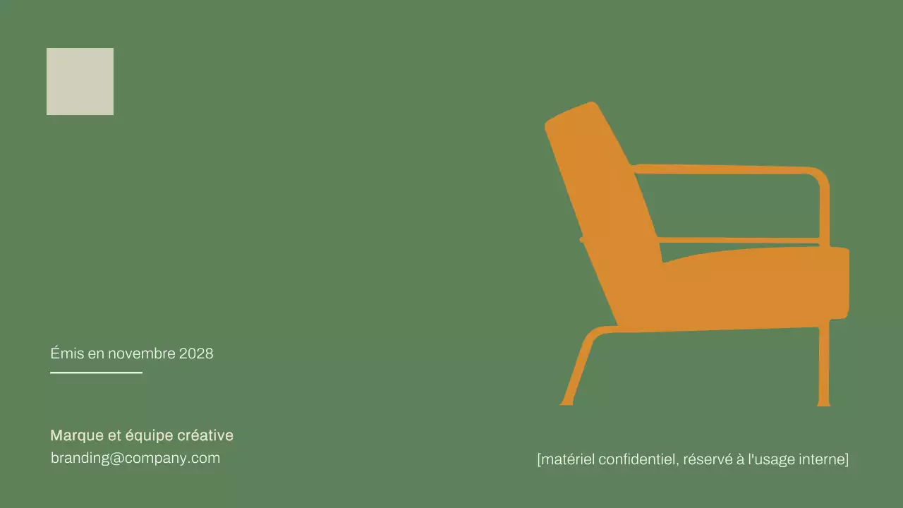 ligne directrice de la marque de mobilier minimaliste vert