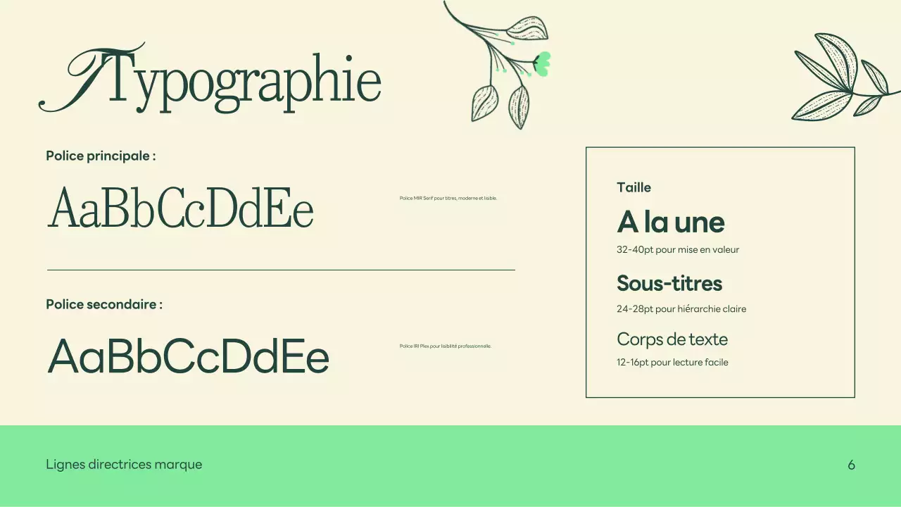 Green Beige Nature Minimalist Brand Guidelines