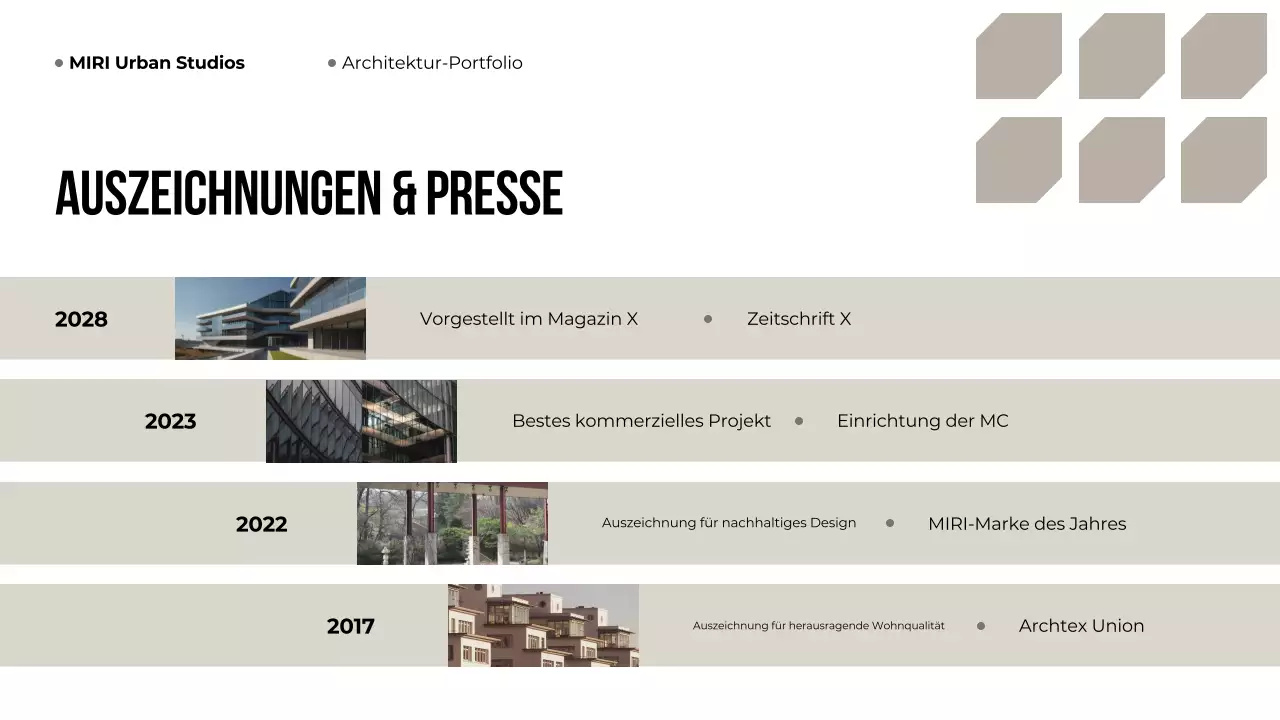 Beige Modern Architecture Portfolio