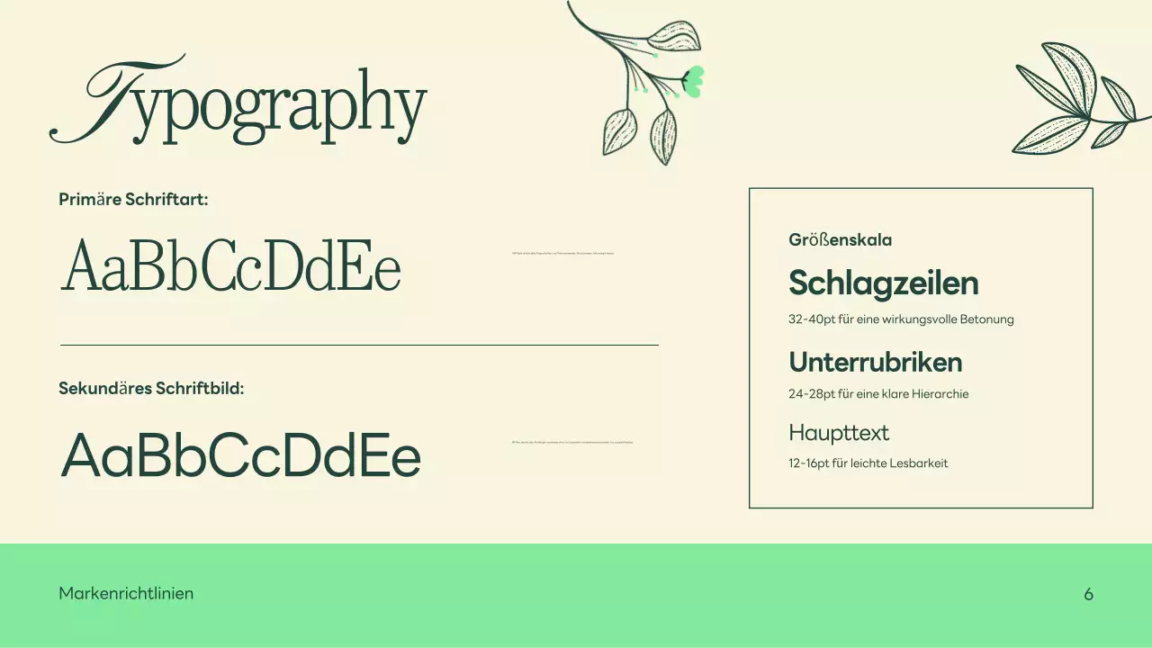 Green Beige Nature Minimalist Brand Guidelines
