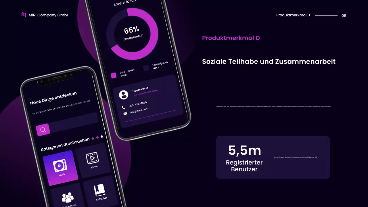 lila moderne mobile Multimedia-Promotion