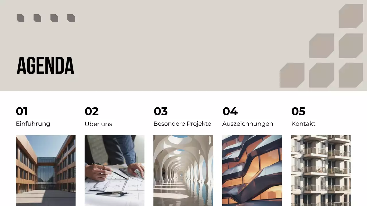 Beige Modern Architecture Portfolio