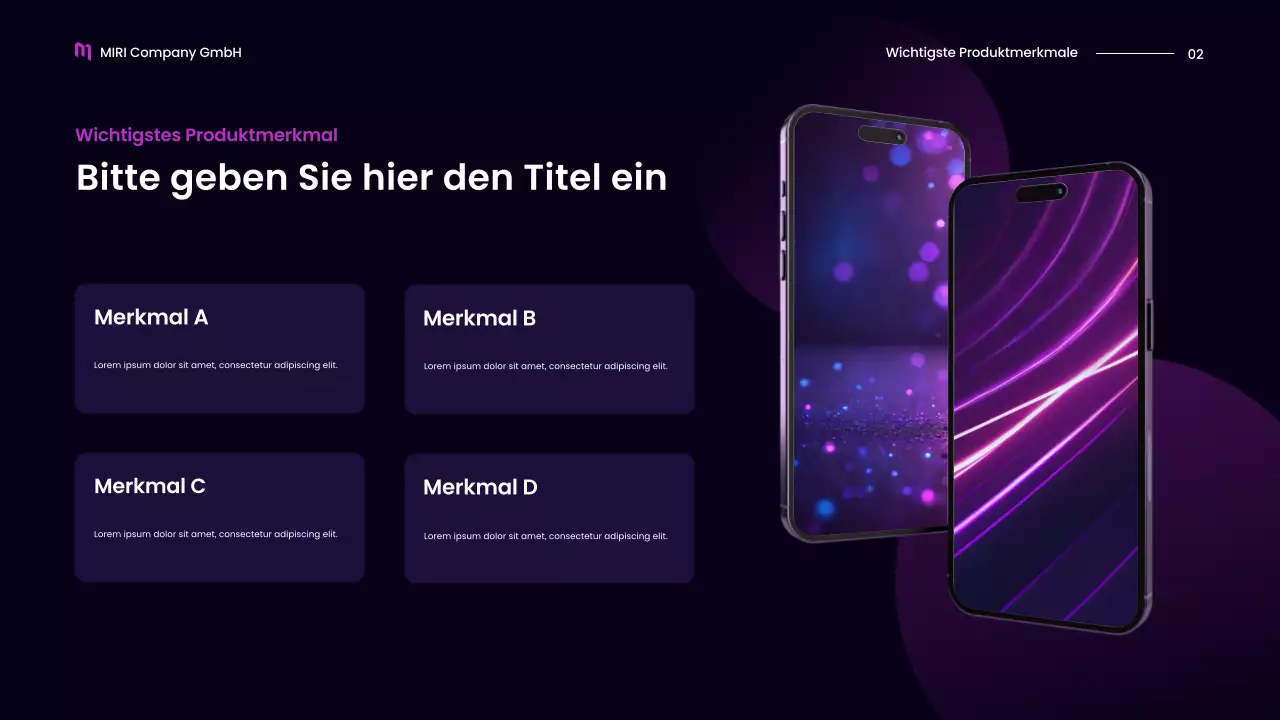 lila moderne mobile Multimedia-Promotion