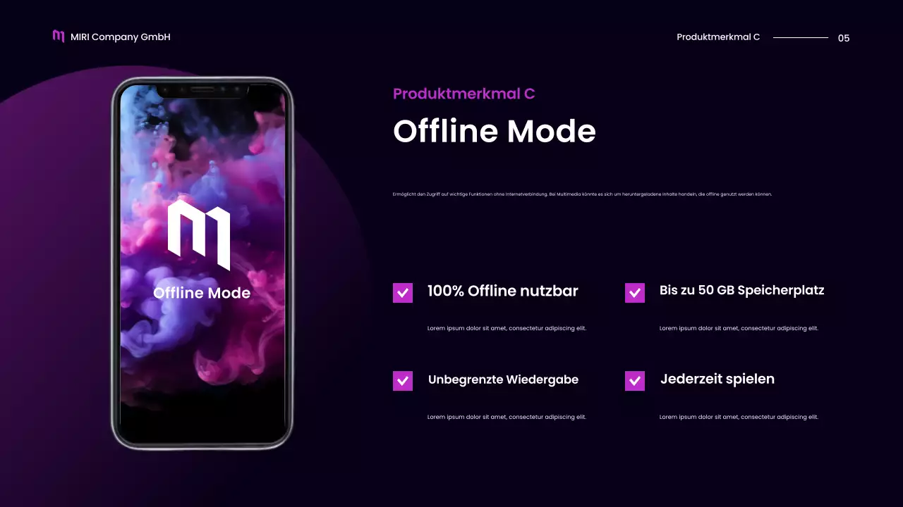 lila moderne mobile Multimedia-Promotion