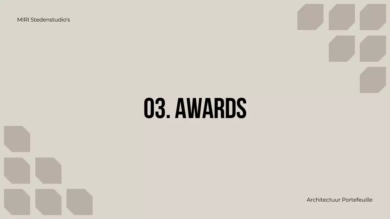 Beige moderne architectuur portfolio