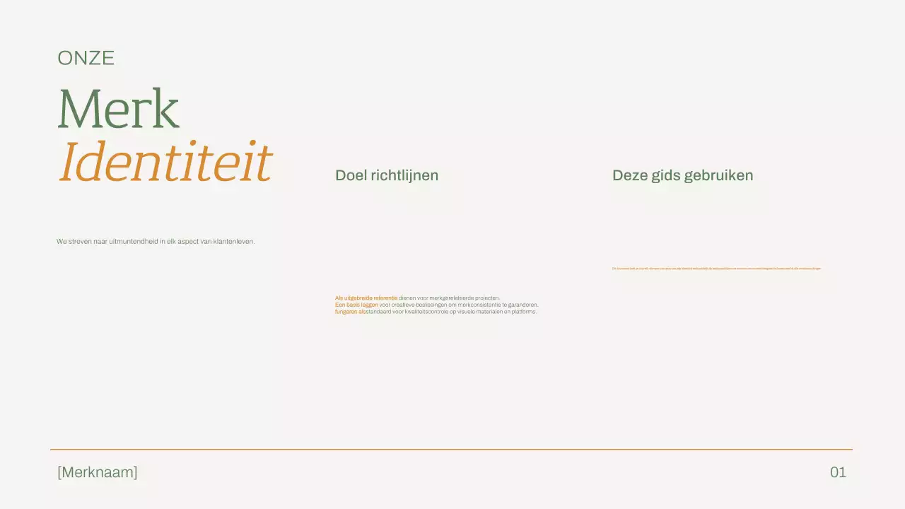 groene minimalistische merkrichtlijn voor meubels