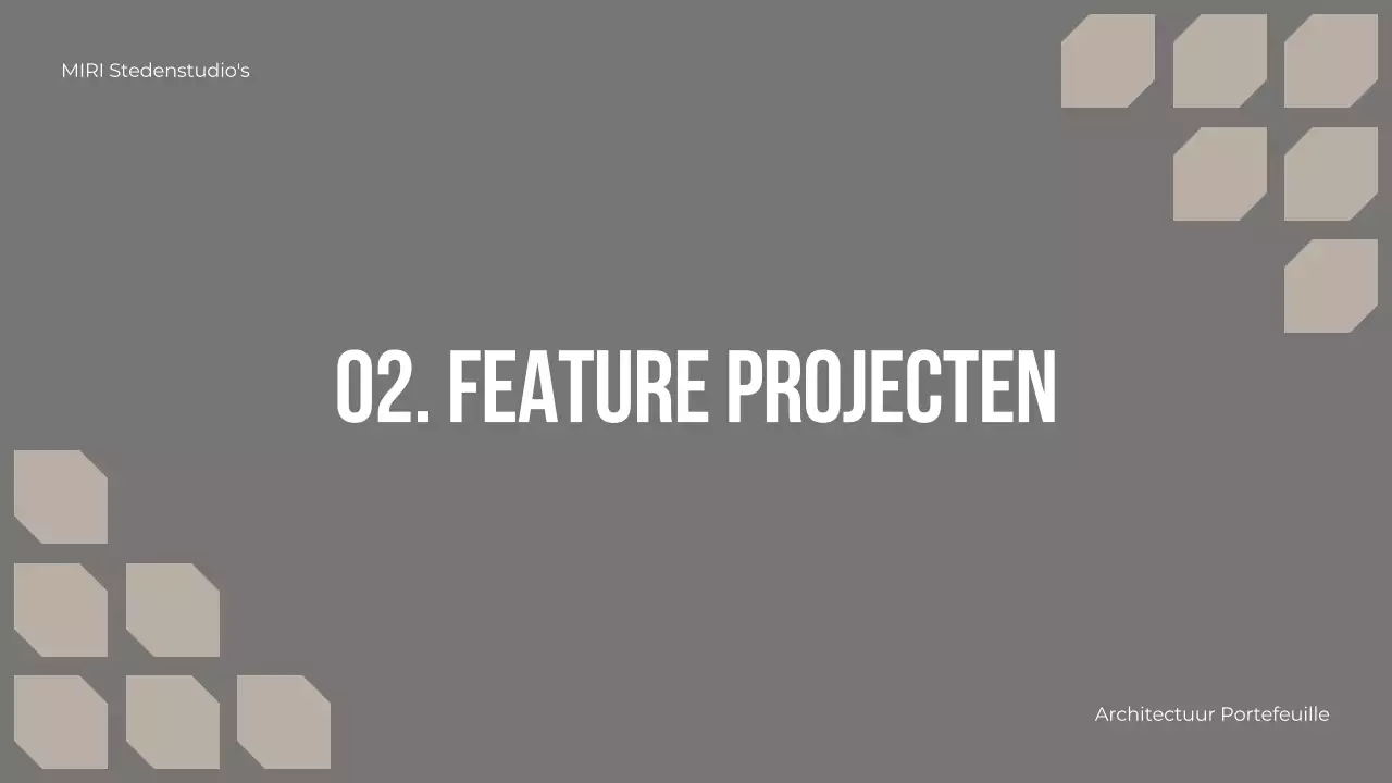 Beige moderne architectuur portfolio