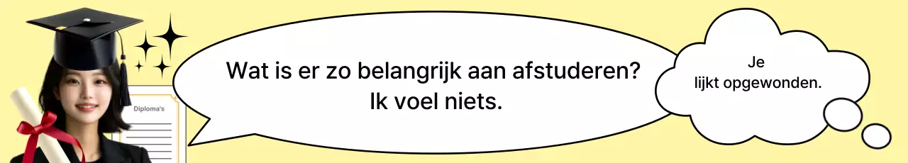 Gele prop Afstuderen