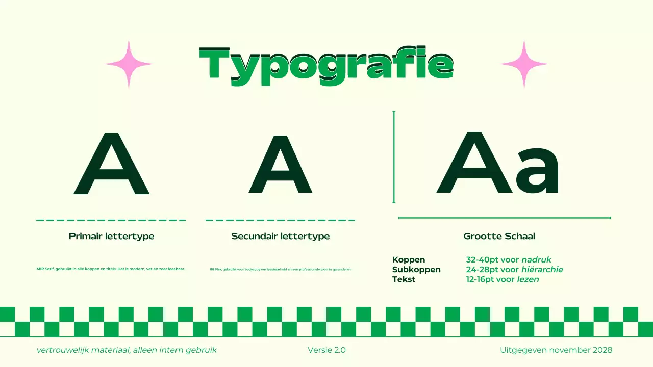 Retro Groene Merkrichtlijnen