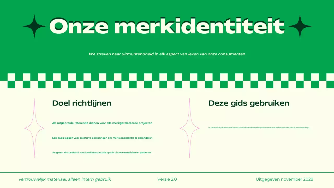 Retro Groene Merkrichtlijnen