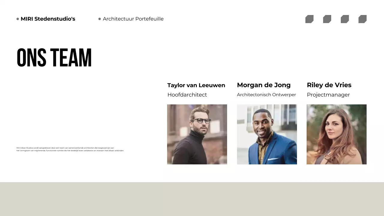 Beige moderne architectuur portfolio