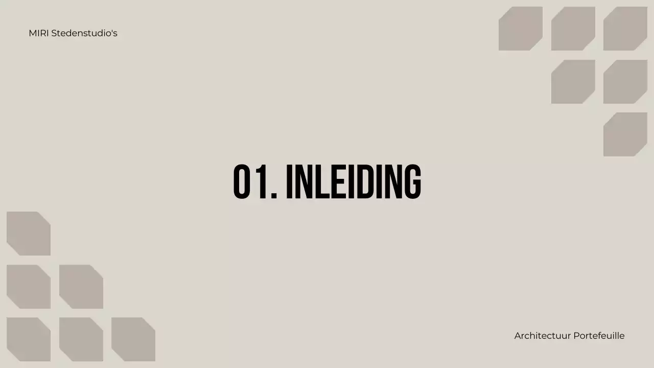 Beige moderne architectuur portfolio