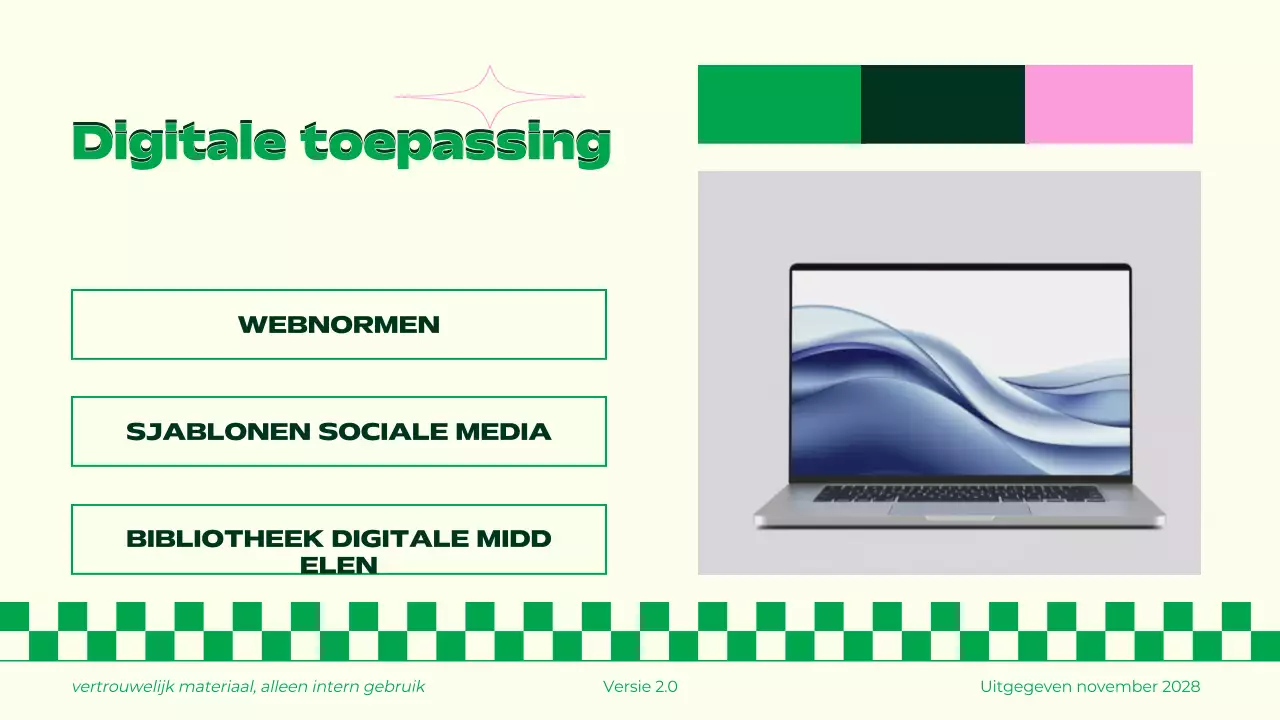 Retro Groene Merkrichtlijnen