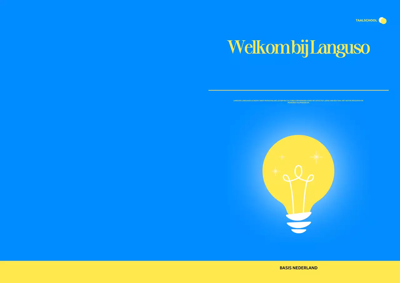 Een moderne school voor vreemde talen promoten met gloeilampillustraties