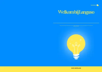 Een moderne school voor vreemde talen promoten met gloeilampillustraties