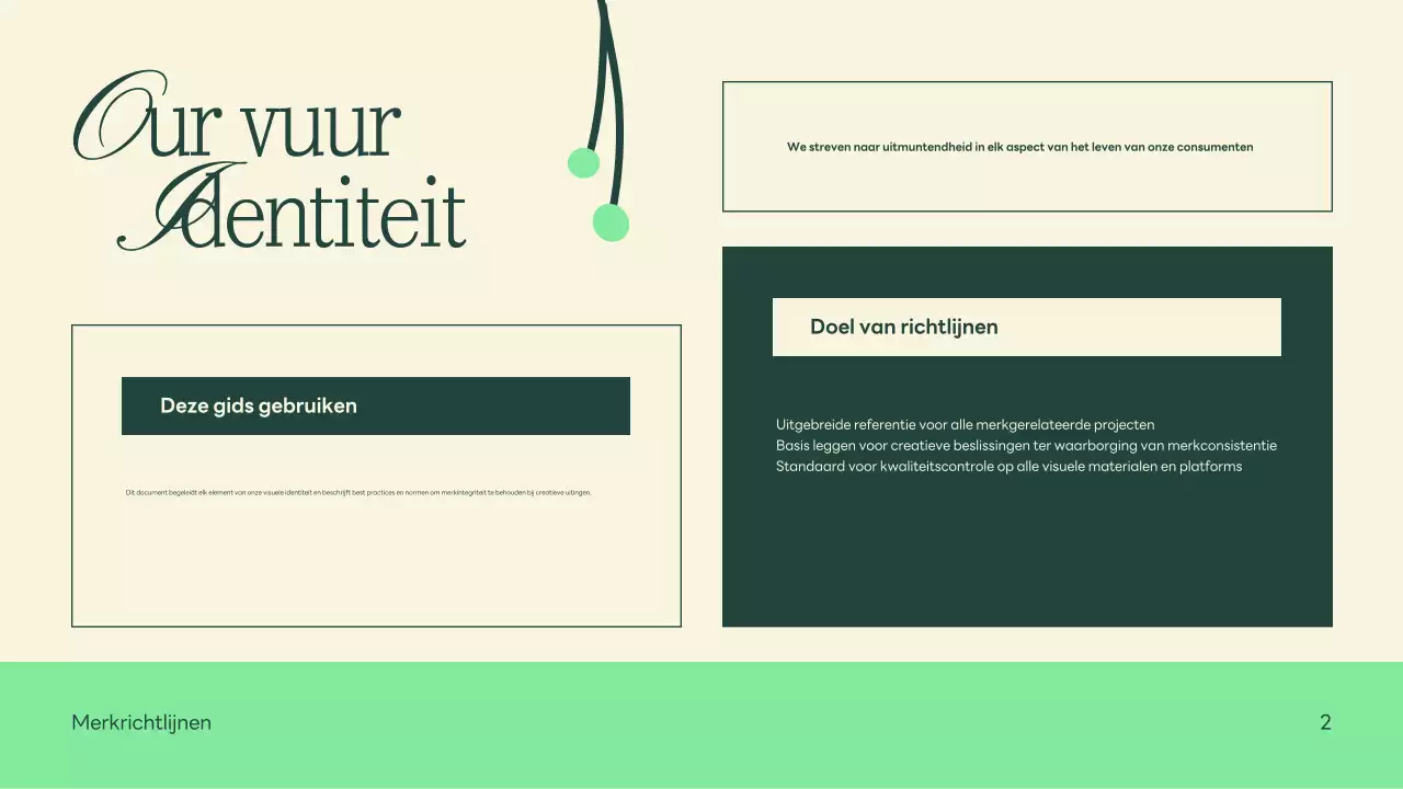 Groen Beige Natuur Minimalistische Merkrichtlijnen